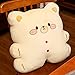 Oso de pan de jengibre de dibujos animados, juguetes de peluche, lindo hombre de galleta, almohada rellena, muñecos de oso de peluche Kawaii, regalo de cumpleaños de Navidad para niños, 50cm RiceWhite