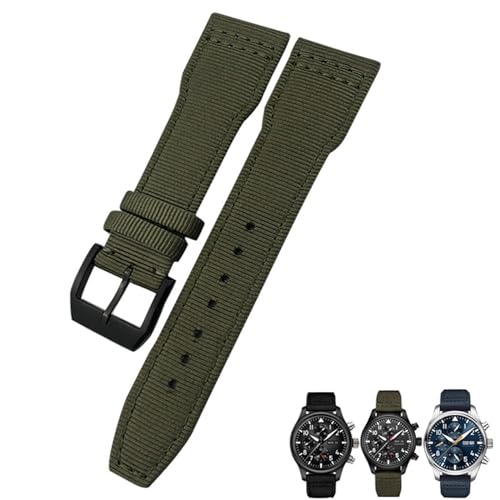 Bracelets de sport nylon 22mm anti-sueur pour montre IWC Big Pilot