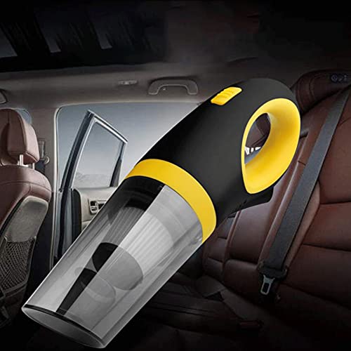 Aspirateur à main jaune contre la poussière de voiture sans fil USB - 4
