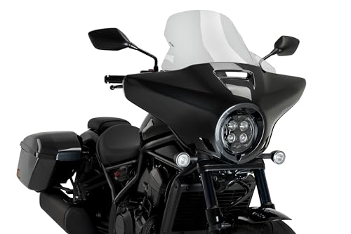 Puig 21545W New Generation Sport Deportiva y aerodinámica en acrílico de 3 mm con diseño Elevado Que Mejora protección y Mantiene Amplia Visibilidad, Negro