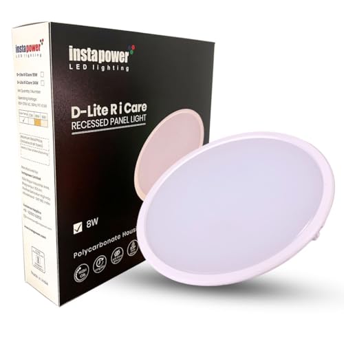 Image of Instapower Polycarbonate Recessed Ceiling Light Ultra Slim Round LED Downlight 2-Year Warranty (Cool White - 8W)