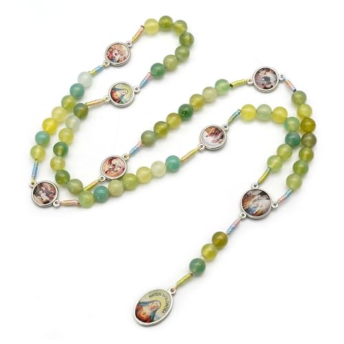 Cadeaux de prière pour femmes et hommes sous forme de chapelet catholique Mary Seven