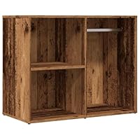 vidaXL Kledingkast 80x40x65 cm bewerkt hout zwart - Grote Kadoshop