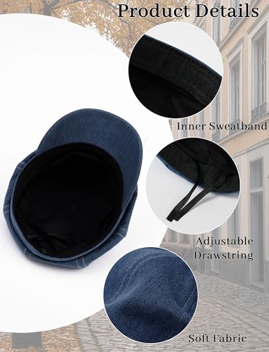 Casquette française en denim pour protéger du vent avec style