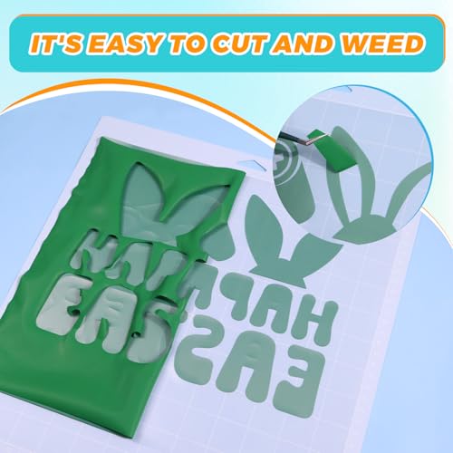 Image of Green Puff Heat Transfer Vinyl - 12 inch x 5ft 3D Puff HTV Vinyl, Puffy Vinyl Iron-On for Fabrics, Perfect for DIY Clothing Design Customization, Compatible with Cricut & Cameo