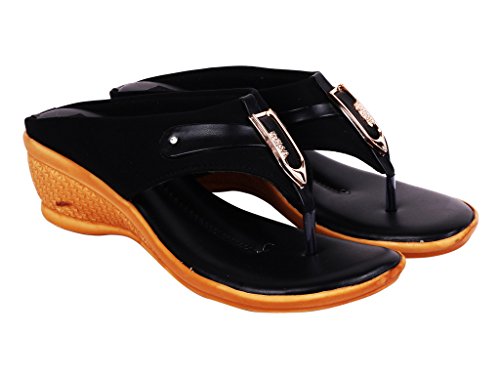 Image of Footshez Women's Black Outdoor Sandals - 4 UK (37 EU) (6 US) (FOOT1-2)