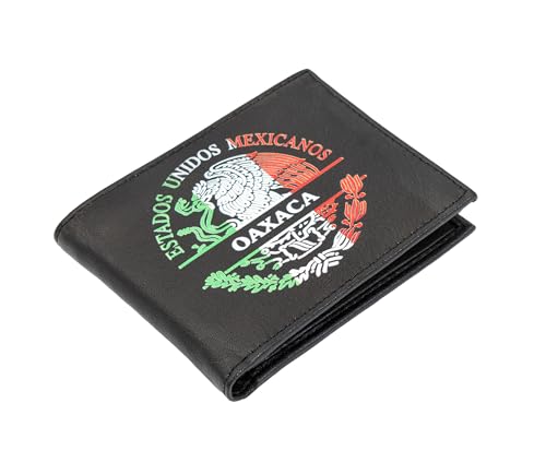 OAXACA Men printed Mexico States real Leather Wallet Cartera Estados Billetera4