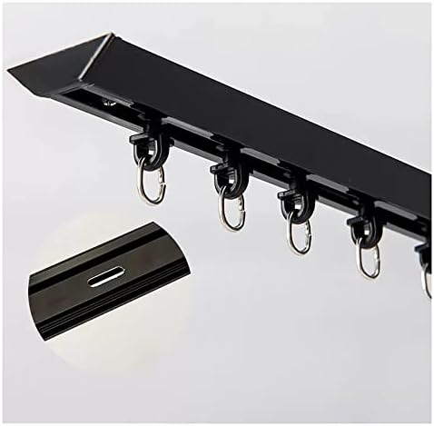 Ultra-Thin Aluminum Sliding Ceiling Track System for 4ft-20ft Awnings, Ideal for Living Room, Patio & Balcony Inward Opening - White Finish