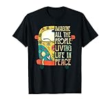 peacemaker schweiz Imagine All The People Living Life In Peace Hippie Camper Shirt