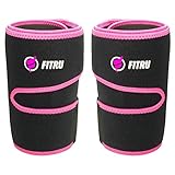 Fitru Premium Thigh Trimmers for Men & Women - Body Wrap Sauna Waist Trainer for Your Legs (pink, S: 29' X 8')