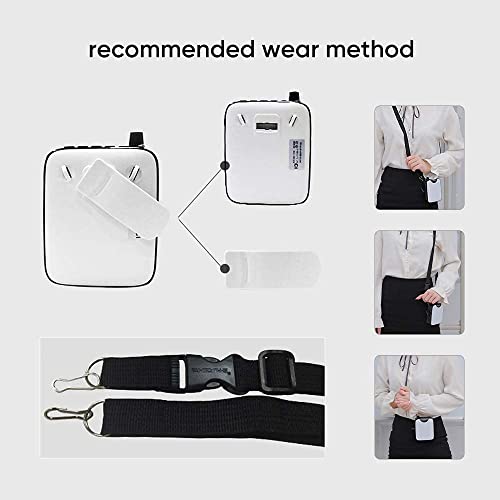Portable Mini Voice Amplifier,SHIDU Rechargeable Personal Amplifier with Wired Microphone Headset Supports MP3 Format Audio Recording Funtion Mini PA System for Teachers Tour Guides Coaches Yoga 10° - Thumbnail 4