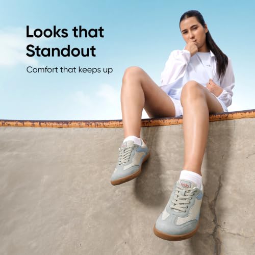Image of Frido Active Casual Sneakers for Women | Stylish Everyday Sneakers with Breathable Mesh, Lycra-Lined Collar, Cushioned Footbed & Zero-Drop Sole for Travel, Night Outs