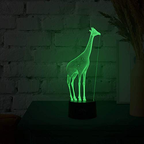 Giraffe 3D Night Light 7 Color Led Touch Table Desk Lamps Energy Saving Animal Lights Fashion Creative Home Decoration Gift #TOP2