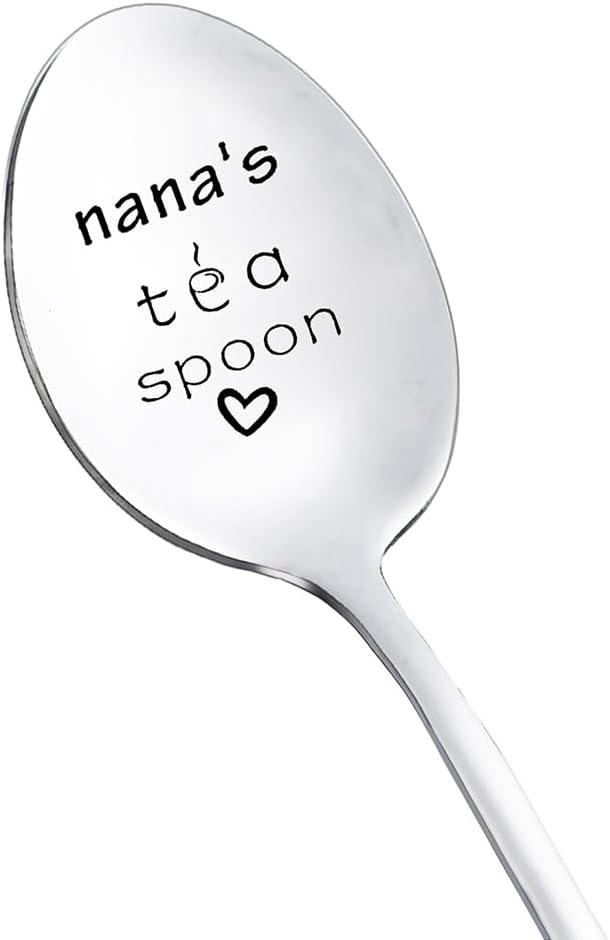 Grandma Gift Spoons from Grandkids Grandchildren Grandma's Tea Spoon for Grandma Grandmother Tea Lovers Gifts for Grandma Nana Christmas Birthday Gift for Grandma Granny Coffee Spoon