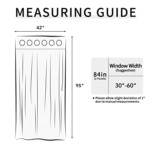 Image of Easy-Going Blackout Curtains for Bedroom, Solid Thermal Insulated Grommet and Noise Reduction Window Drapes, Room Darkening Curtains for Living Room, 2 Panels (42x95 in, Navy)