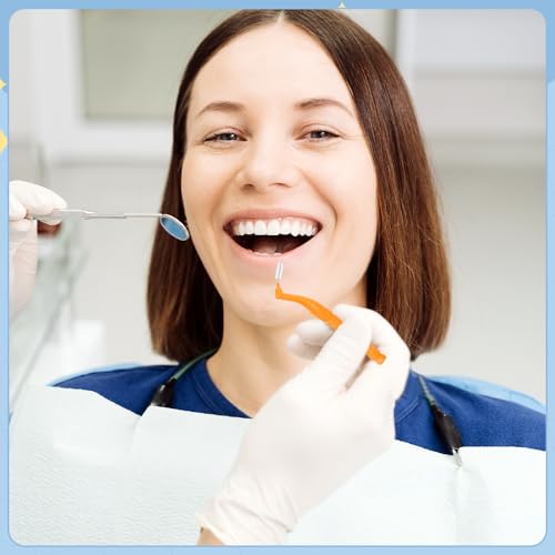 50 Stück Interdentalbürsten, L-Förmige Zahnzwischenraumbürsten in 5 Größen mit Rutschfestem Griff Dentalbürsten für Zahnreinigung Zwischenräume Mundreinigung Zahnspangen (5 Farben)