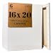 MILO | 16 x 20" Pre Stretched Artist Canvas Value Pack of 6 | Primed Cotton Large Art Canvas Set for Painting | Ready to Paint Art Supplies | 6 White Blank Canvases