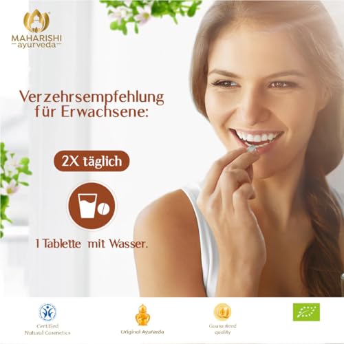 Maharishi Ayurveda Brahmi 60 Tabletten | 100% Vegan | Bacopa Monnieri-Extrakt | Pack von 1 (60 Tablette (Pack von 1), Bio)