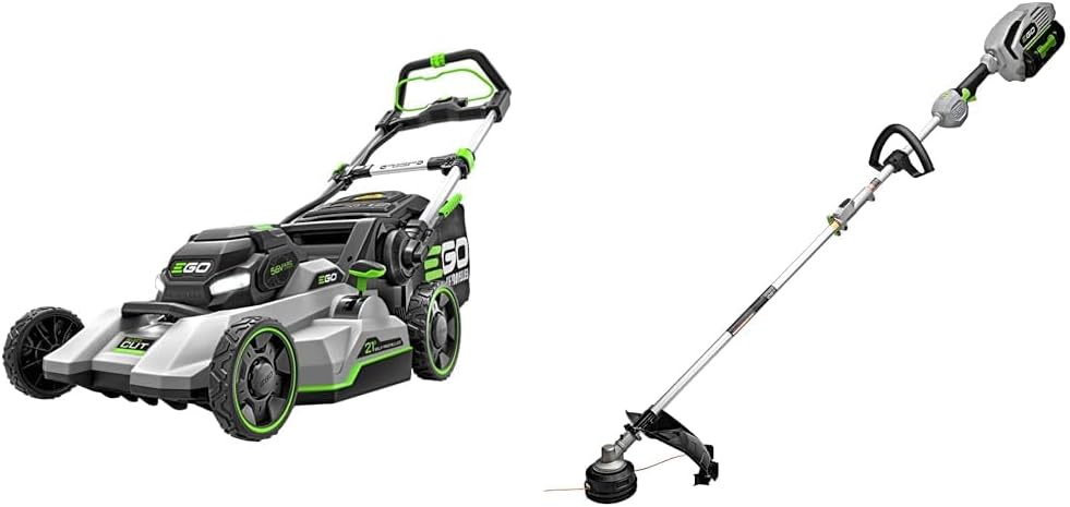 21-Inch Self-Propelled Mower, 15-Inch String Trimmer & Power Head Kit with Batteries and Chargers Included