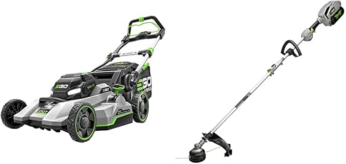 21-Inch Self-Propelled Mower, 15-Inch String Trimmer & Power Head Kit with Batteries and Chargers Included