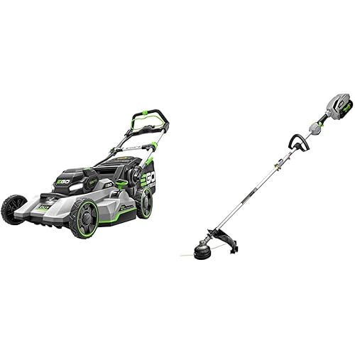 EGO Power+ 21-Inch Self-Propelled Mower, 15-Inch String Trimmer & Power Head Kit with Batteries and Chargers Included
