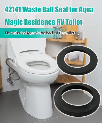 Image of 2PCS Thetfords 42141 Waste Ball Seal Kit Replacement for Aqua Magic Style Plus, Style II and Residence RV Toilet Parts