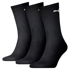 Puma - Unisex Sport Socken, 3er Pack, black, 43-46 EU