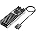moreoustitory M.2 2280 SSD disipador de calor refrigerador con 4 pines PWM ventilador de refrigeración para 80mm PCIe NVMe o SATA M2 SSD unidad interna refrigeración disco duro refrigerador