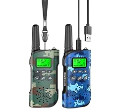 Inspireyes Walkie Talkies for Kids Rechargeable, 48 Hours Working Time Long Range, Outdoor Camping Games Toy Birthday Xmas …