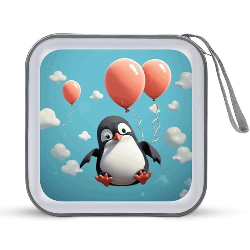 Étui CD Pingouin mignon avec ballon protégeant vos 40 DVD fragiles