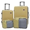 kensie Women’s Hillsboro Luggage & Travel Bags, Dried Moss, 4 Piece Set