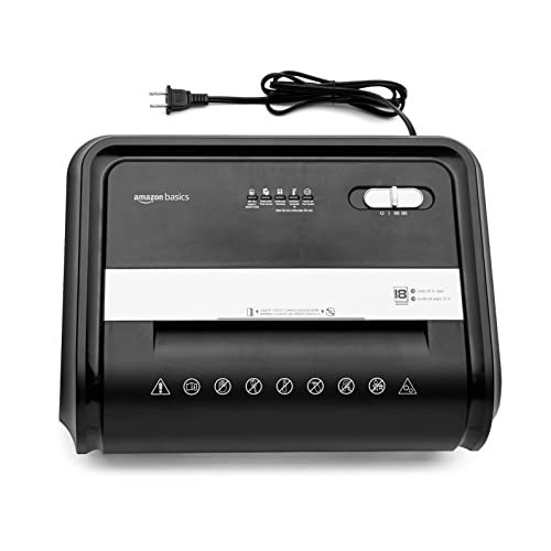 Image of Amazon Basics 18 Sheet Micro Cut Paper, CD, and Credit Card Shredder, Black