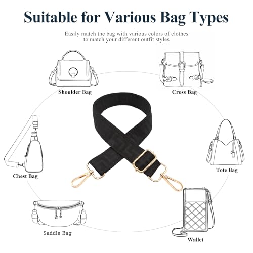Image of Long Keeper Purse Strap Wide 3.8cm Shoulder Strap Crossbody Bag Strap Replacement Adjustable Guitar Straps for Women Handbags