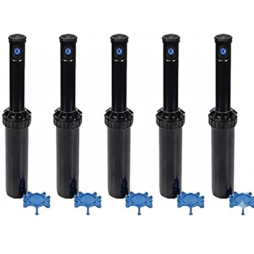 Set di 5 IRRIGATORI R.Bird 3504-PC. Portata da 4,60 a 10,70 metri. Filettatura femmina 1/2, nero