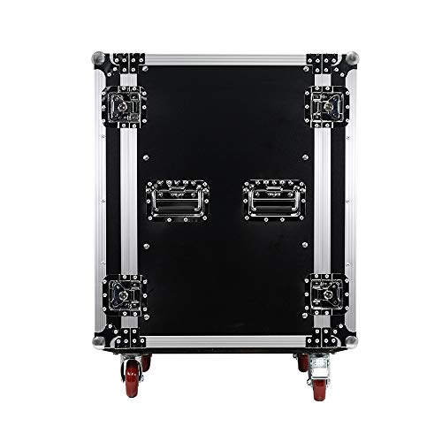 Seismic Audio - SA-PTR-16UC - 16 Space Pro Audio DJ Road Rack Case with Casters - 16U Pro Tour Grade...