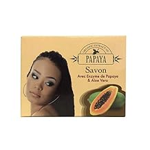 Organic Extract of Papaya Exfoliating Soap 80g - Formulated to Soften Skin, with Papaya and Aloe Vera Pack of 1