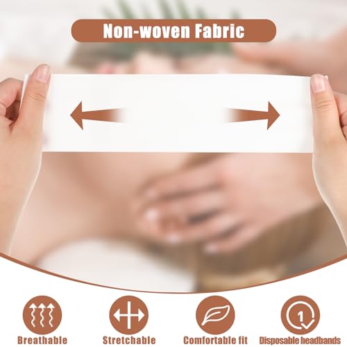 150 Pieces Disposable Hairband for Women, Non-woven Fabric Spa Headband for Securing Hair during Facial, Makeup, Travel, Ideal for Beauty Enthusiasts, Makeup Artists, Spa-goers2