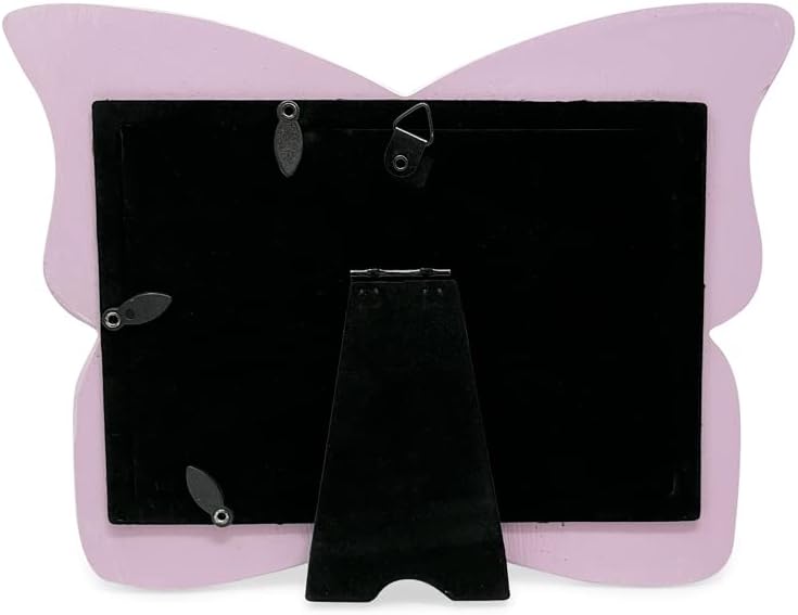 Laura Ashley 4x6 Horizontal Lavender Butterfly Picture Frame w/Dotted Edges image 3
