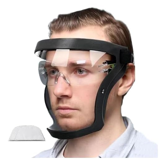 Maschera Protettiva Viso Completo Con Visiera Trasparente Antiappannamento, Protezione Per Lavoro, Spruzzo, Giardinaggio E Attività Outdoor Impermeabile