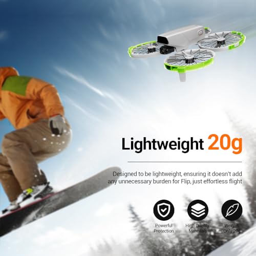 Image of Flip Propeller Guard, Propeller Collision Protection Ring for DJI Flip Drone, Soft TPU Bumpers, 20g Ultra-Lightweight Flip Bezel Anti-Collision Protectors Prop Cover Guards