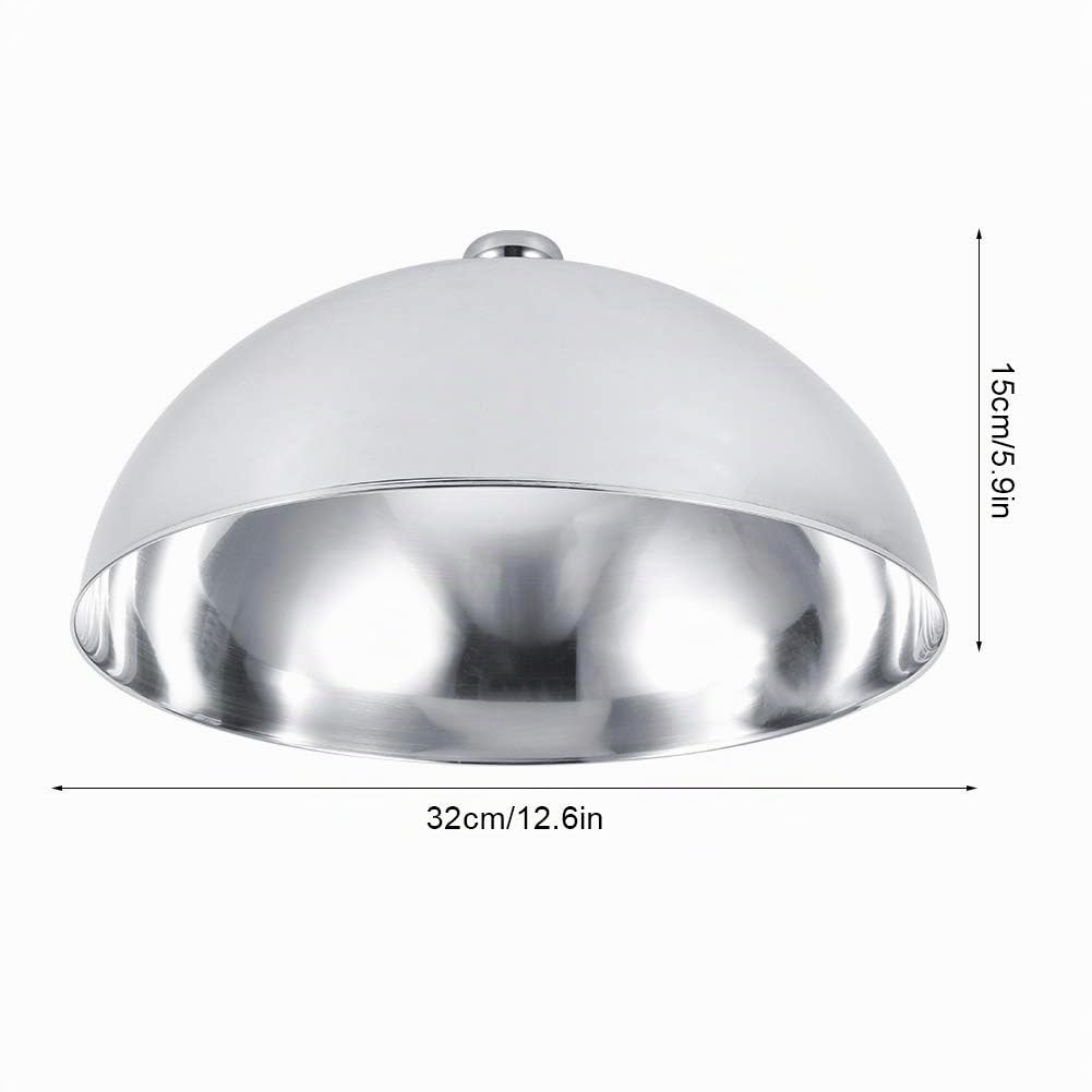 Speisen Servierabdeckung, 32×15cm Edelstahl Kuppelplatten Abdeckungen | Speisenabdeckung Tellerdeckel für Hotel Buffet Restaurant, um Speisen Warm zu Halten (12.5inch)