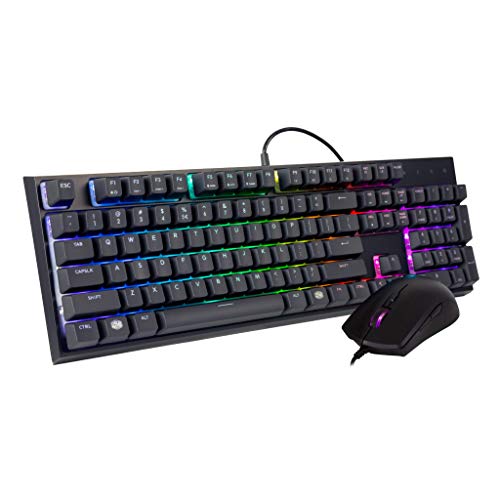 Cooler Master Masterset Ms121 Gaming Rgb Keyboard & Mouse, Clicky Mem-Chanical Switches, Precision Pixart Sensor With Omron Mouse Switches & On-The-Fly Dpi Settings #TOP14