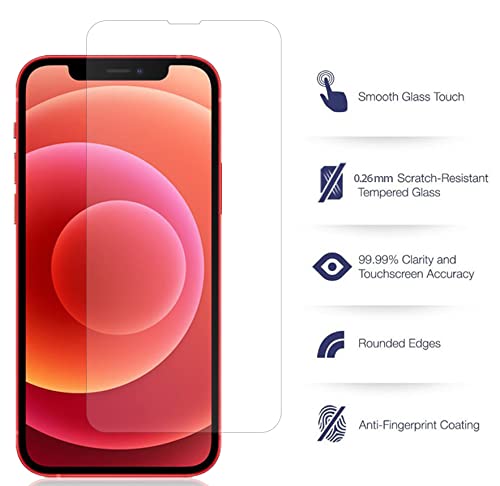 Tempered Glass For Iphone 13, Nakedcellphone 9H Hard Clear Screen Protector Guard [Scratch/Crack Saver] #TOP2