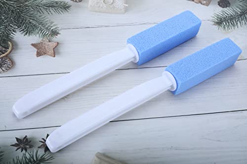 Realplus Pumice Stone Toilet Bowl Cleaner With Extra Long Handle, Pumice Toilet Brush Stain Remover For Toilet, Pool, Bathroom, Tiles & Bbq Grills (8 Pack, Blue) #TOP1