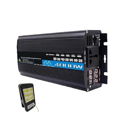 QWEYHNGMO 3000W/4000W Household Power Inverter DC 12V 24V 48V 60V to AC 220V Car Converter with 1 Socket Multiple