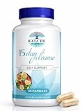 Raiz DE 15-Day Digestive Detox Gut Cleanse – Senna, Cascara Sagrada, Psyllium Husk & Probiotics | Natural and Gentle Colon & Gut Support for Regularity, Bloating Relief & Natural Detox | Vegan Non-GMO