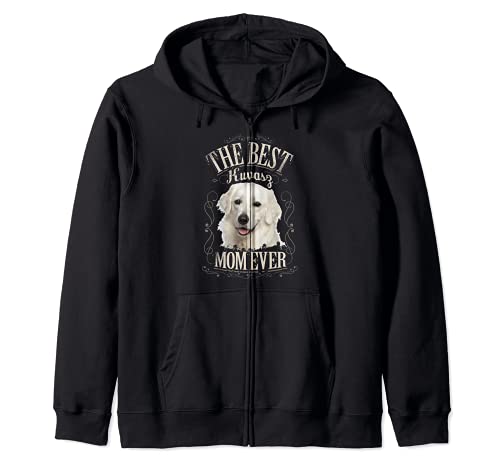 Best Kuvasz Mom Ever Funny Kuvasz Dog Lover Gifts Vintage Sudadera con Capucha