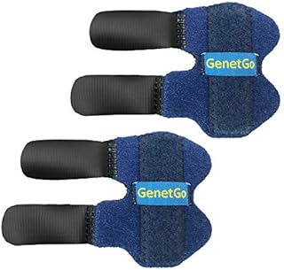 Small Trigger Finger Splint - 2 Pack - GenetGo Pinkie Finger Brace for Broken Finger, Finger Knuckle Immobilization for Arthritis Pain, Sport Injuries