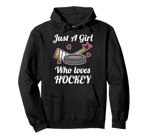 Joli Hockey Sur Glace Idée De Cadeau - Just A Girl Who Loves Hockey Fille Jersey Hockey Sur Glace Sweat à Capuche