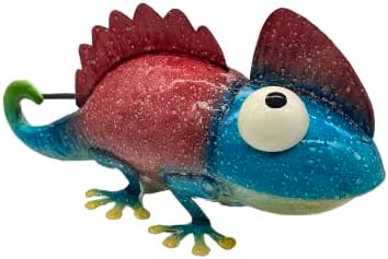 Metal Chameleon Statues Indoor And Outdoor Decorations Gradient Red Blue